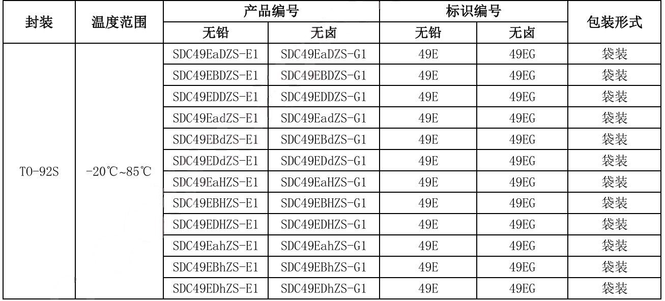 线性霍尔SDC49E系列